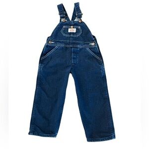 ROUNDHOUSE UNISEX DARK WASH DENIM OVERALLS SIZE 4T
